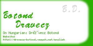 botond dravecz business card